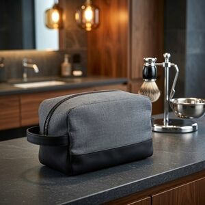 Redken Brews NYC Grooming Men's Travel Dopp Kit Toiletry Bag Grey Black NWT